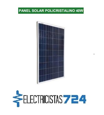 El Panel Solar Policristalino 40W es una soluciÃ³n eficaz y versÃ¡til para la generaciÃ³n de energÃ­a solar en aplicaciones de baja potencia. Ã‰ste panel utiliza tecnologÃ­a policristalina