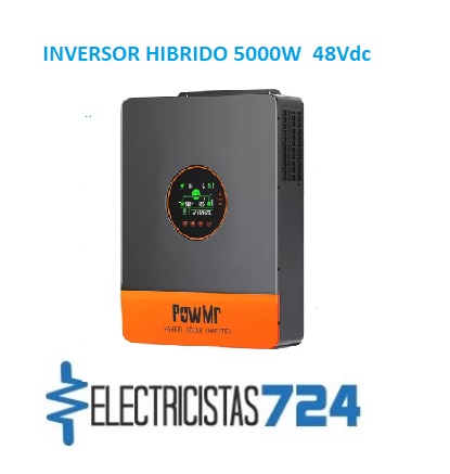 Tenemos disponibilidad para la venta el INVERSOR HIBRIDO 5000W 48Vdc