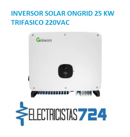 Tenemos disponibilidad para la venta el INVERSOR SOLAR ONGRID 25 KW TRIFASICO 220VAC